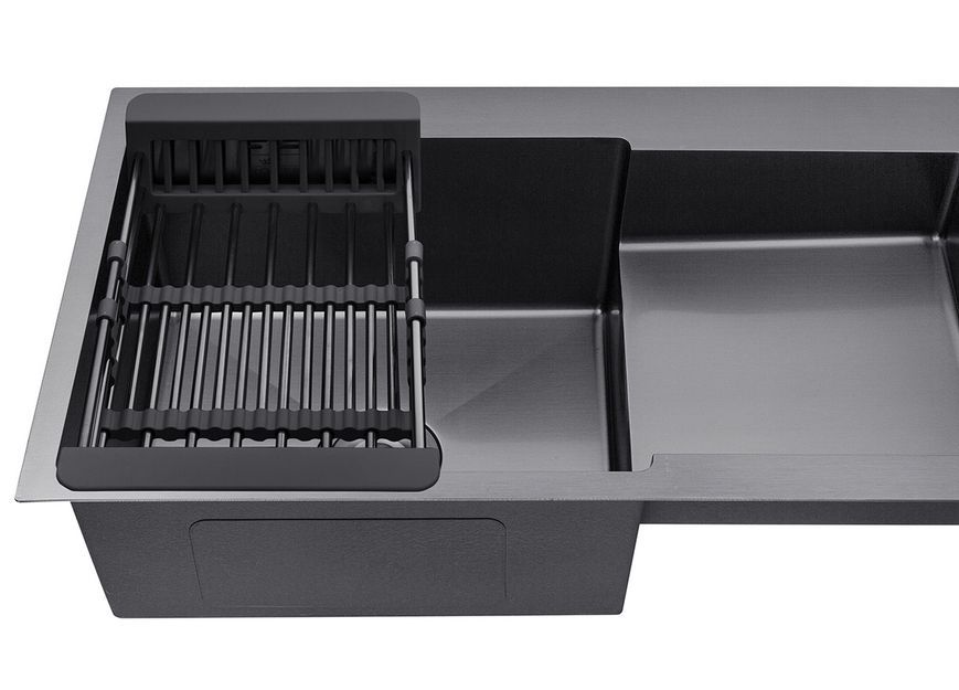 Кухонная мойка Kroner KRP Schwarze 7848LHM PVD с смесителем и дозатором CVS30116 KRS7848LHMPVDPVD03817BLKSP026 - KRS7848LHMPVDPVD03817BLKSP026