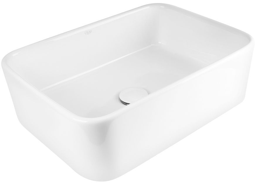 Раковина-чаша QTAP Tern 500х370х200 White с донным клапаном QT1711A048W - QT1711A048W