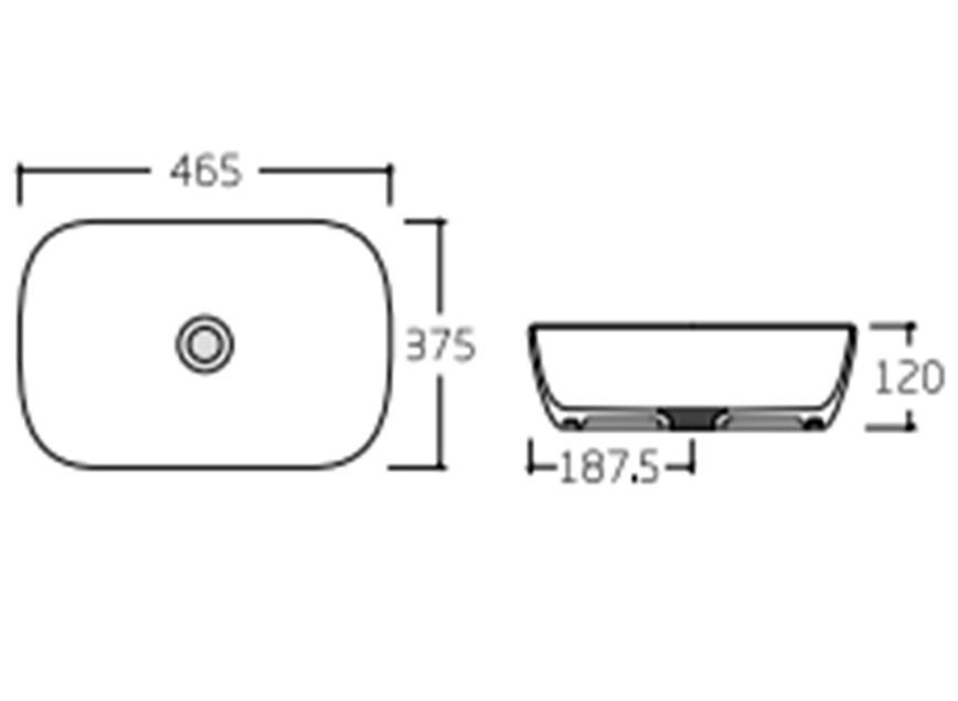 Раковина-чаша QTAP Aquarius 465x375x120 White QT21116302W - QT21116302W