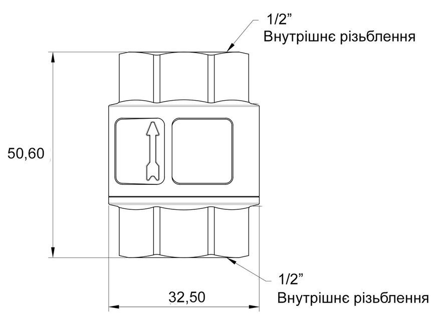 Обратный клапан усиленный Thermo Alliance Standart 1/2" ВР с латунным штоком TAS246W15 - TAS246W15