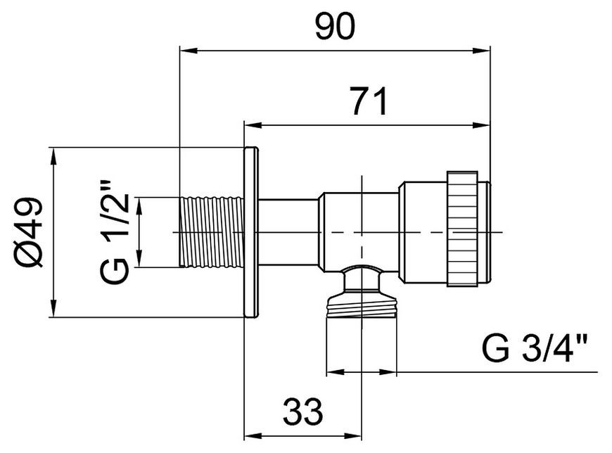 Кран приборный LIDZ 1/2х3/4 Went 134 Nickel LDWEN134NKS34931