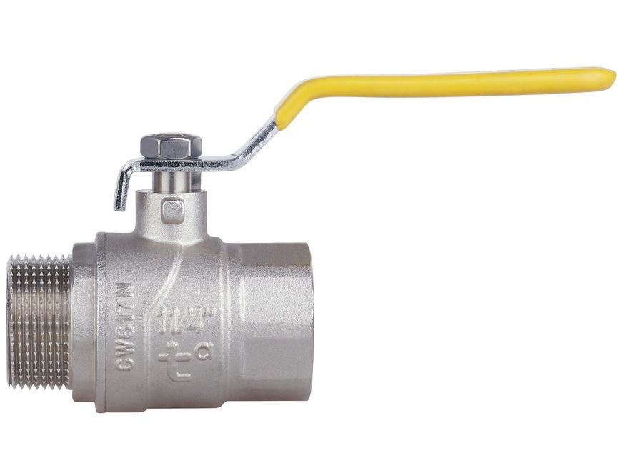 Кран кульовий прямий Thermo Alliance Forte 1" 1/4 ВЗ для газу (важіль) латунь PN40 SF605G32