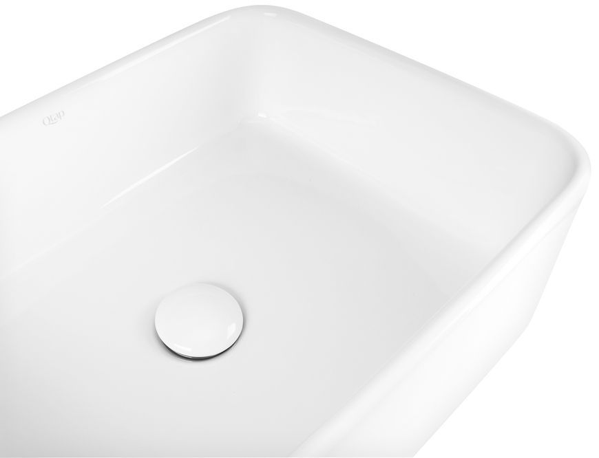 Раковина-чаша QTAP Tern 500х370х200 White с донным клапаном QT1711A048W - QT1711A048W