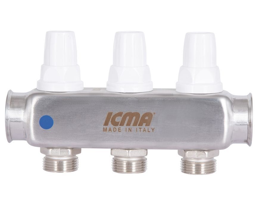 Коллектор распределительный Icma с расходомерами 3/4"х3 выхода №К073 87K073179PH32QU - 87K073179PH32QU