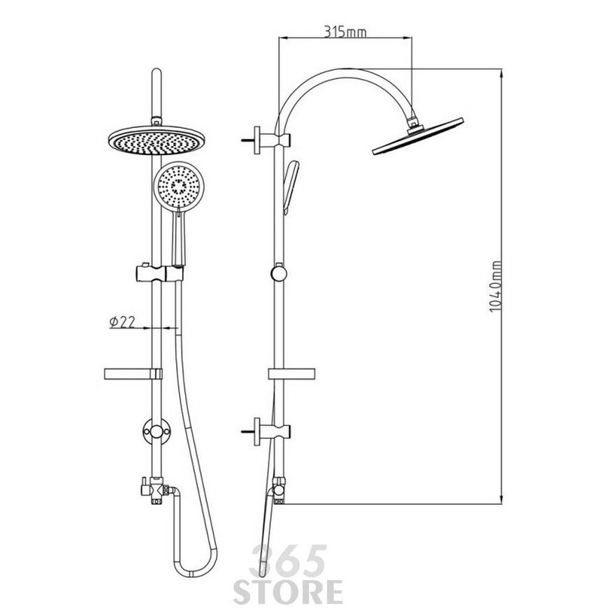 Душова система Q-TAP 1002 CRM - QT1002CRM
