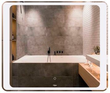 Дзеркало QTAP Leo прямокутне 800х700 з LED-підсвічуванням, сенсорний вимикач QT117814187080W