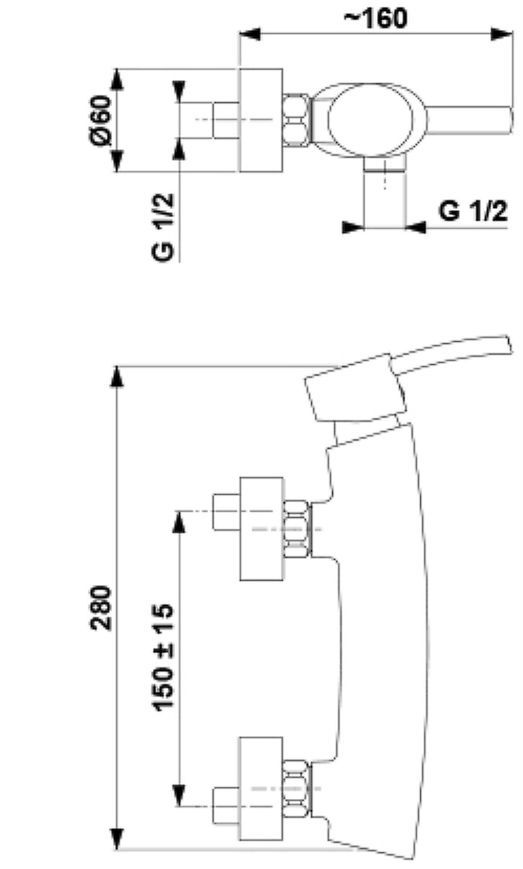 Смеситель для душа KFA ARMATURA DIAMENT 4106-010-00 - 4106-010-00