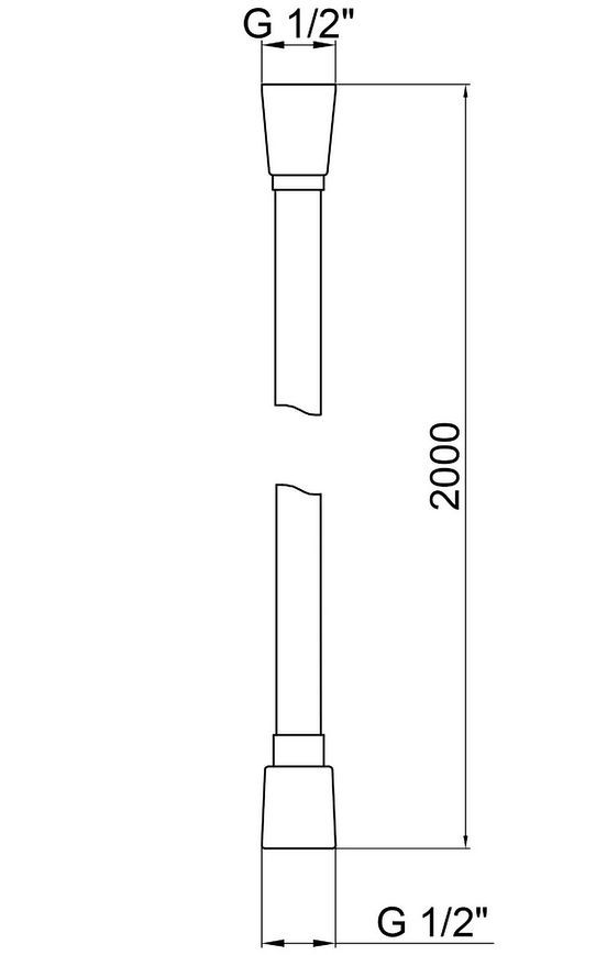 Шланг для душа QTAP Hadice PVC200C 2,0 м хром - QTHADPVC200C