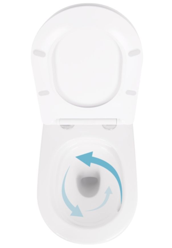 Унітаз підвісний Qtap Scorpio Ultra Quiet безобідковий з сидінням Slim Duroplast, Soft-close, Quick relase QT14332380ASW - QT14332380ASW