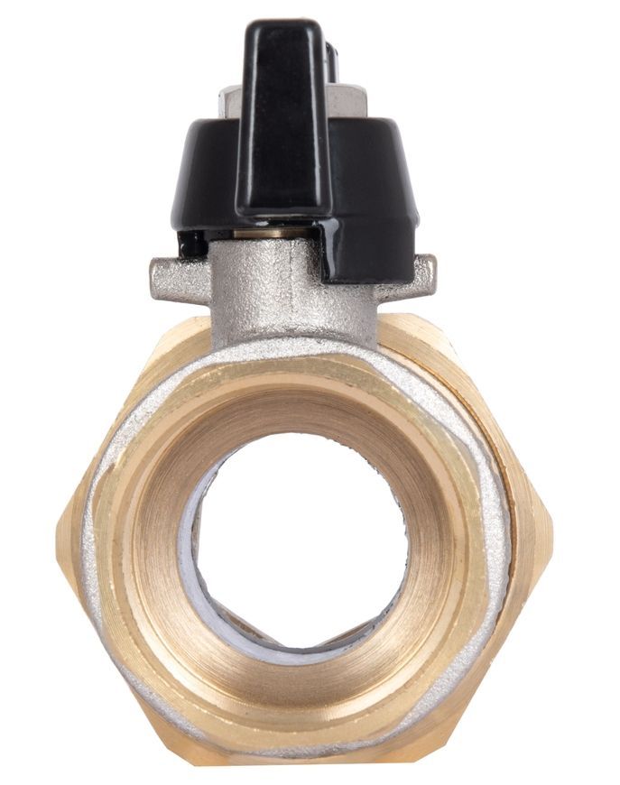Кран шаровой с американкой Thermo Alliance Base прямой 1" ВН PN40 латунь SD221W25 - SD221W25