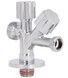 Кран двойной приборный вентельный угловой Thermo Alliance Forte 1/2"Нх1/2"Нх3/4"Н латунь TAF187W151520