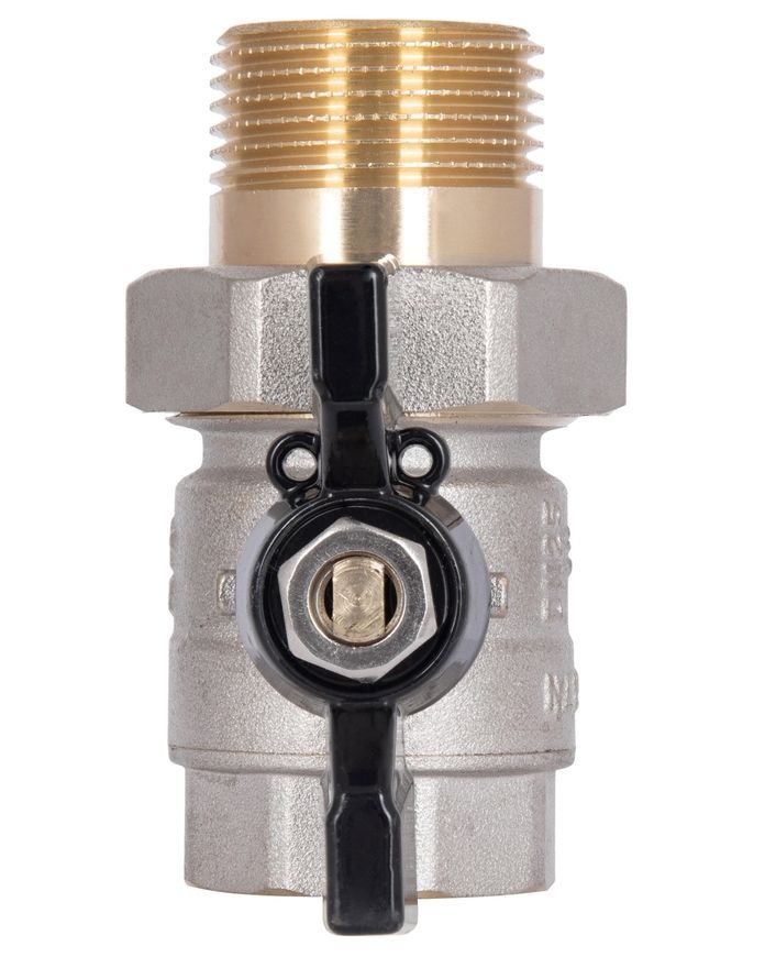 Кран шаровой с американкой Thermo Alliance Base прямой 1" ВН PN40 латунь SD221W25 - SD221W25