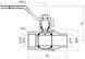Кран шаровой Thermo Alliance Forte 3/4" ВН прямой, латунь, PN40, рычаг SF605W20 - SF605W20 - 2