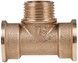Тройник латунный SD Plus 1/2"ВРх1/2"НРх1/2"ВР равнопроходной SD41515