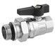 Кран-американка Karro Uno Black 1" ВЗ кульовий прямий з антипротіканням PN40 KR-100058 CV035515 - KR-100058 - 1