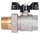 Кран шаровой с американкой Thermo Alliance Base прямой 1" ВН PN40 латунь SD221W25 - SD221W25 - 4