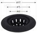 Сетка для сифона Lidz Acsis LA27 Black 117х117х37 мм силиконовая LDACSLA27BLM49775