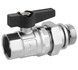 Кран-американка Karro Uno Black 1" ВЗ кульовий прямий з антипротіканням PN40 KR-100058 CV035515 - KR-100058 - 3