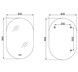 Зеркало настенное овальное Qtap Scorpio SC1 600x900 мм с LED-подсветкой Touch, антизапотеванием, диммером, рег. темп. цвета (3000-6500 К) Black QTSC600900