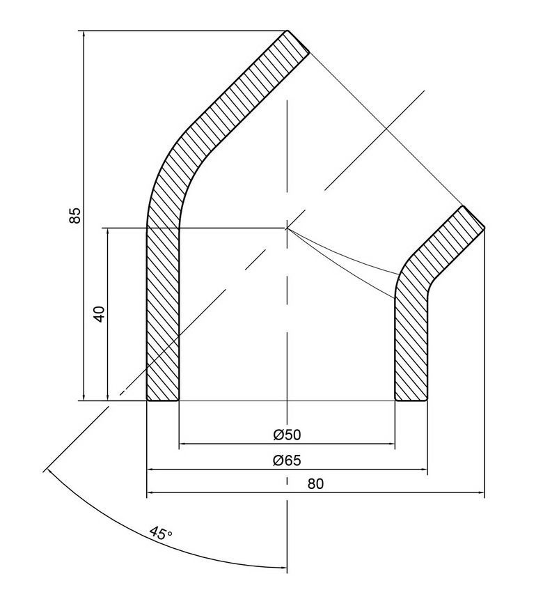 Кутик PPR THERMO ALLIANCE 50, 45&deg; - DSE105