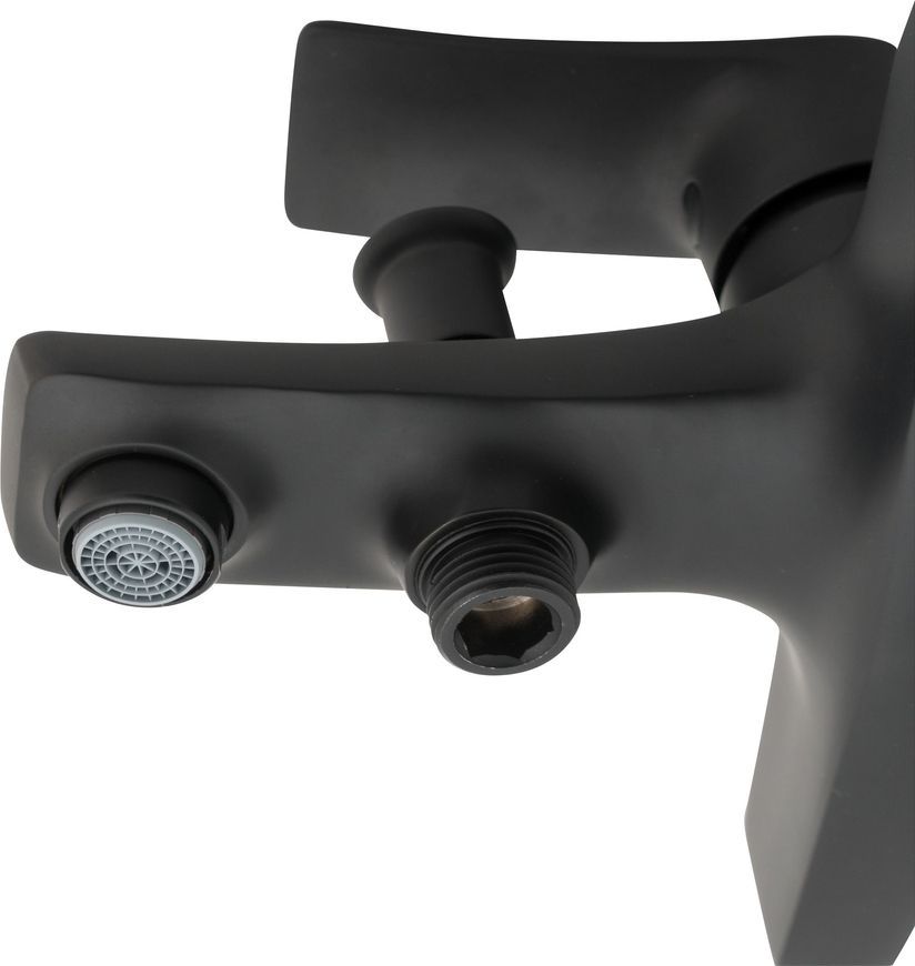 Змішувач для ванни QTAP Nihonto 3022101DCB чорний з коротким виливом - QTNH3022101DCB