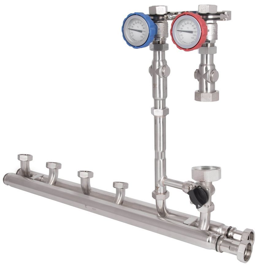 Насосная группа Thermo Alliance Forte Quick System с трехходовым клапаном без сервомотора 1" (без насоса) правое подкл. TAF-QSPGR3