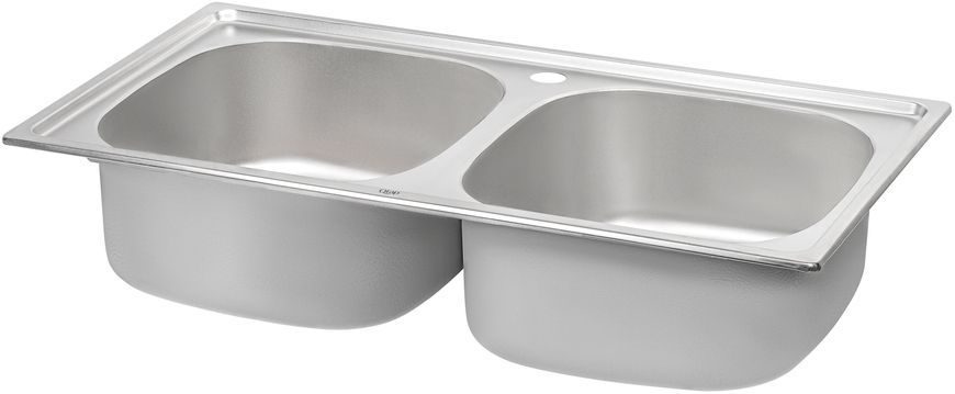 Кухонна мийка QTAP 7843-B Micro Decor 0,8 мм (180) дві чаші - QT7843BMICDEC08