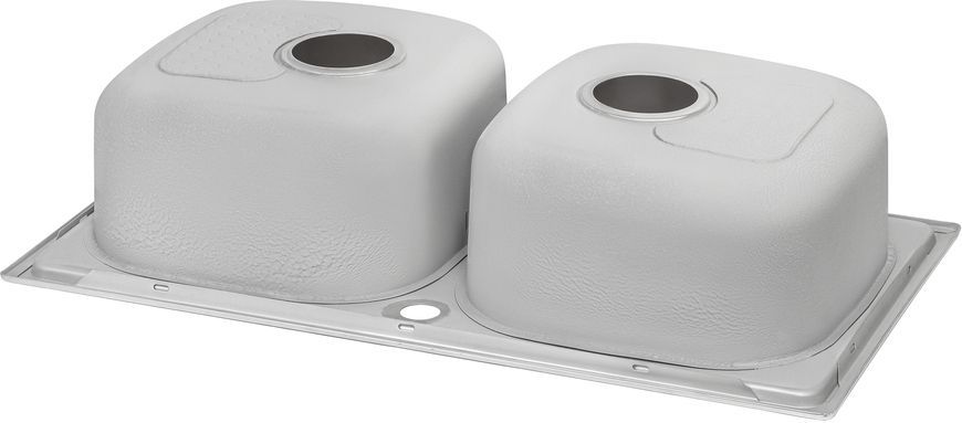 Кухонна мийка QTAP 7843-B Micro Decor 0,8 мм (180) дві чаші - QT7843BMICDEC08