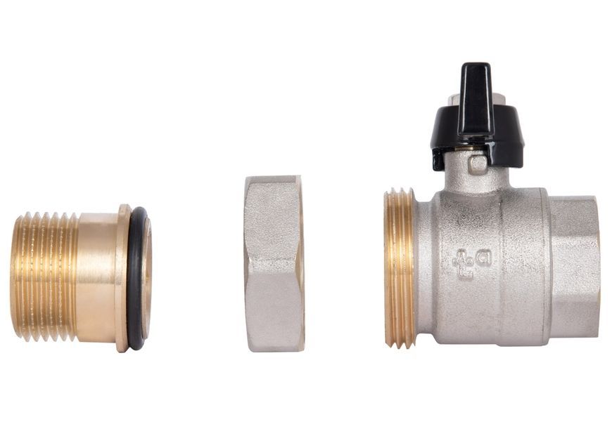 Кран шаровой с американкой Thermo Alliance Base прямой 1" ВН PN40 латунь SD221W25 - SD221W25