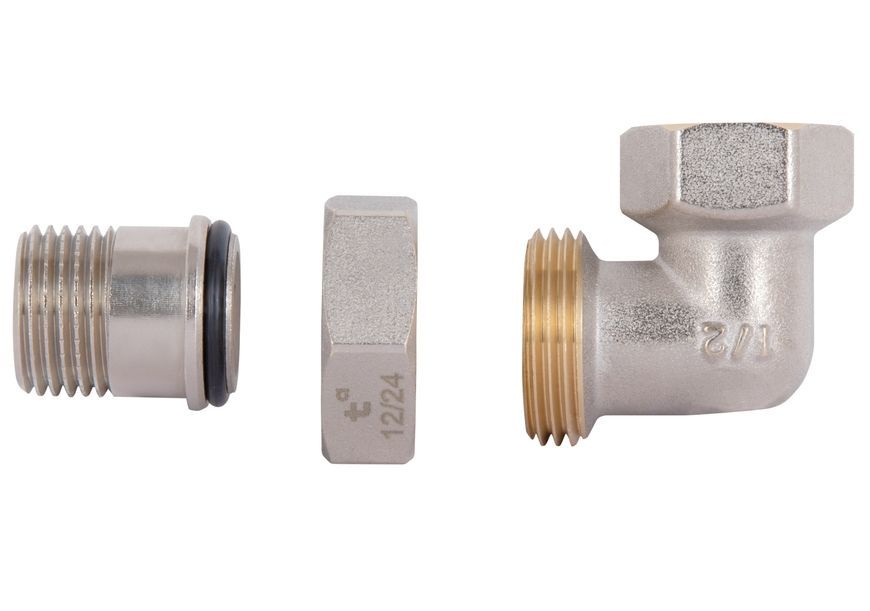 З'єднання згін-американка Thermo Alliance Standart 1/2" ВЗ кутове латунь нікель TAS191W15
