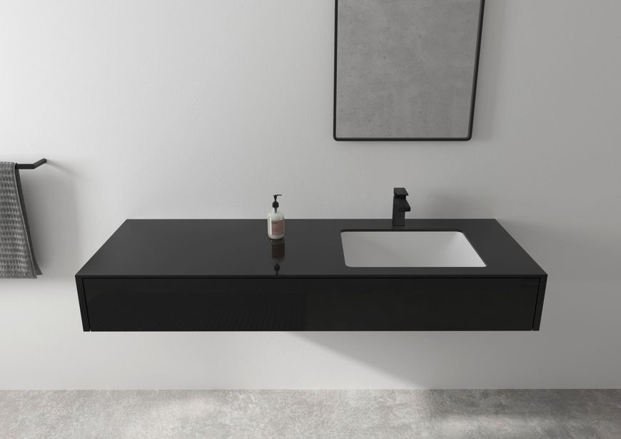 Смеситель для раковины HANSGROHE Vernis Shape 100 черный матовый 71561670 с донным клапаном - 71561670