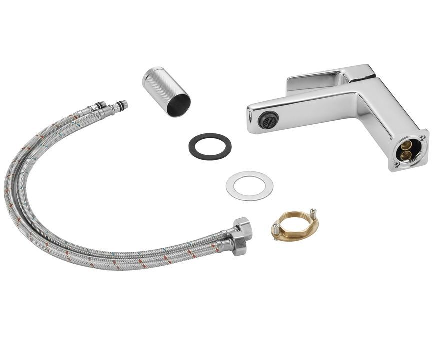 Змішувач латунний для раковини низький Lidz Orion 001F Chrome (k25) LDORI001FCRM48091 - LDORI001FCRM48091