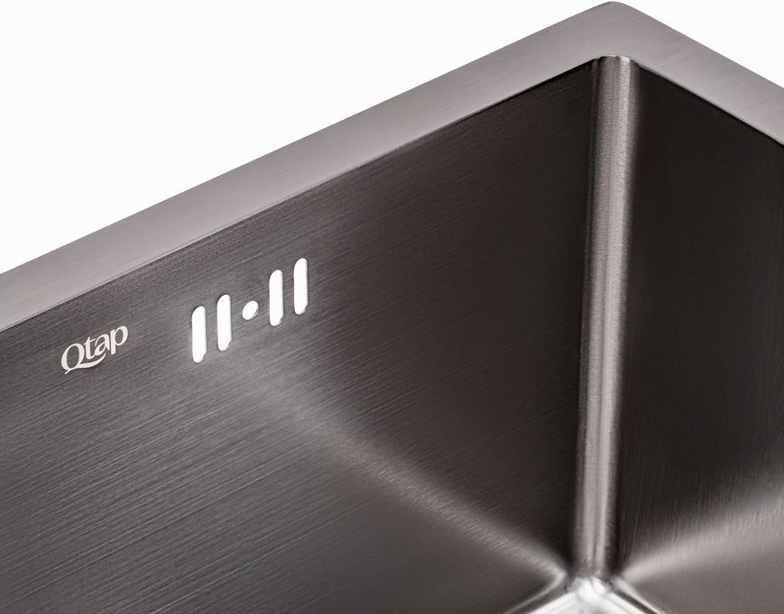 Кухонна мийка інтегрована QTAP D4843BL PVD 2,7/1,0 мм Black - QTD4843BLPVD2710