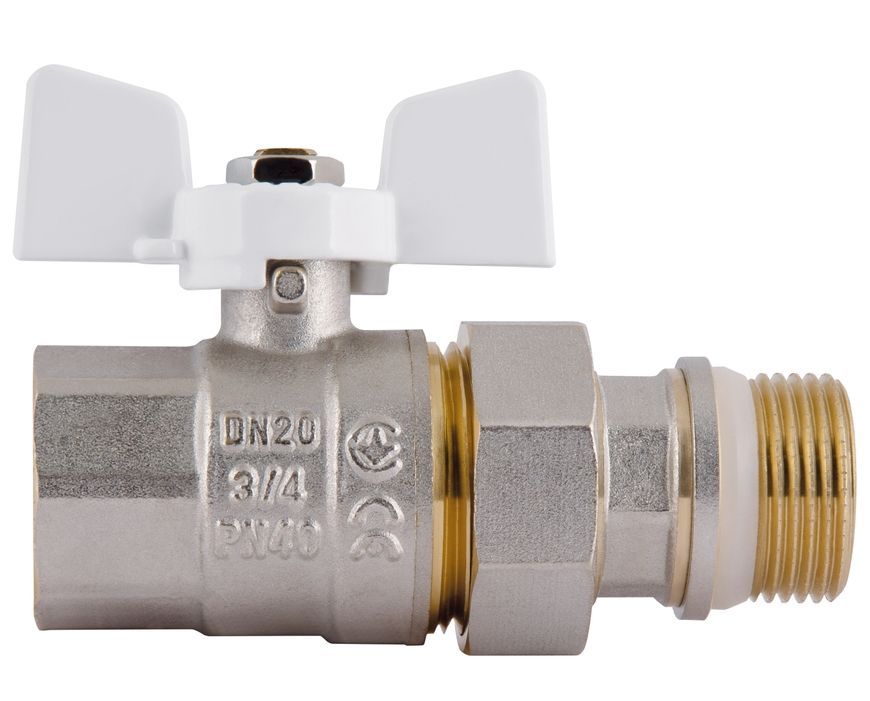 Кран шаровой с "Американкой" SD Plus 3/4" ВН прямой с антипротечкой SD900NW20PN40 - SD900NW20PN40