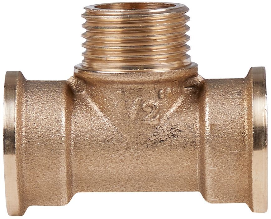 Тройник латунный SD Plus 1/2"ВРх1/2"НРх1/2"ВР равнопроходной SD41515