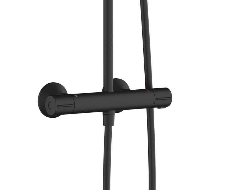 Душова система HANSGROHE Vernis Blend Showerpipe 240 1jet з термостатом 26426670 чорна матова - 26426670