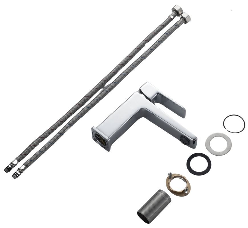 Змішувач латунний для раковини низький Lidz Orion 001F Chrome (k25) LDORI001FCRM48091 - LDORI001FCRM48091