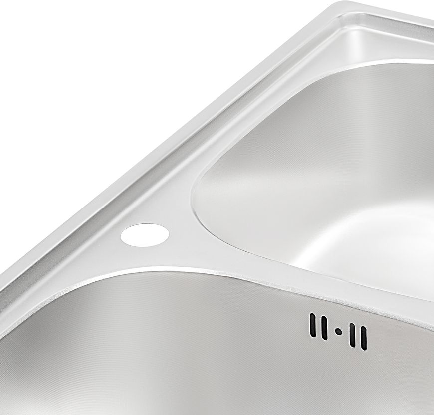 Кухонна мийка QTAP 7843-B Micro Decor 0,8 мм (180) дві чаші - QT7843BMICDEC08