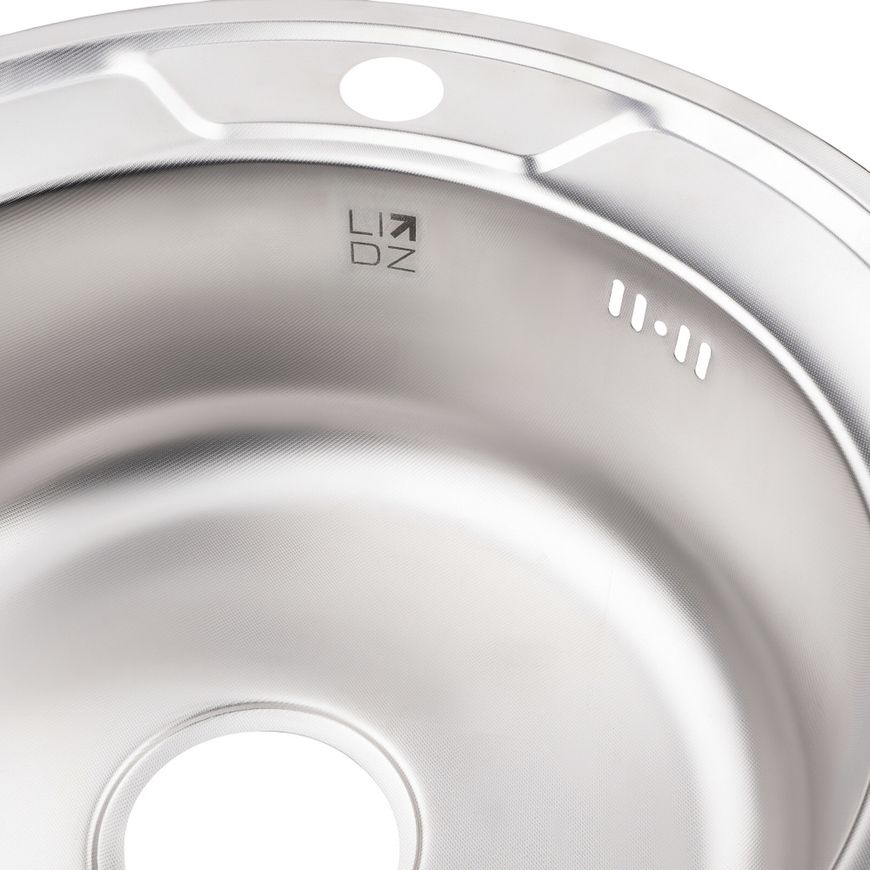 Кухонна мийка Lidz 490-A Micro Decor 0,6 мм (165) LIDZ490AMDEC06 - LIDZ490AMDEC06