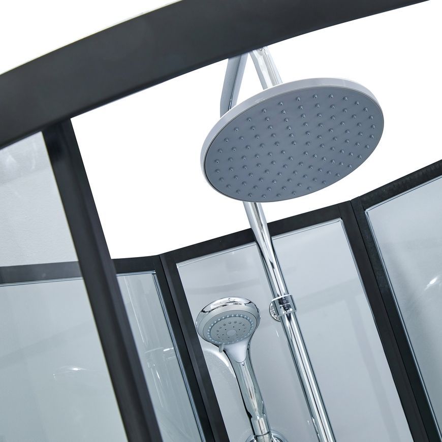 Душовий бокс LIDZ MAJĄTEK 100x100, низький, скло прозоре 5 мм + стінки WHI - LMSB100100BLALOWTR