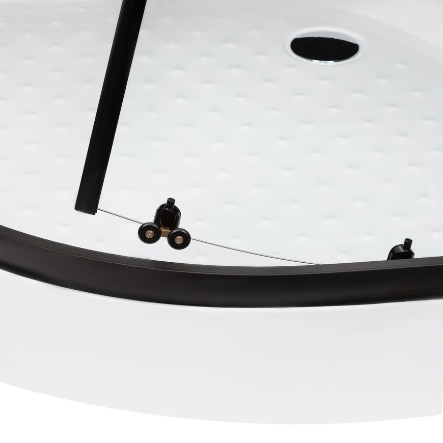 Душовий бокс LIDZ MAJĄTEK 100x100, низький, скло прозоре 5 мм + стінки WHI - LMSB100100BLALOWTR