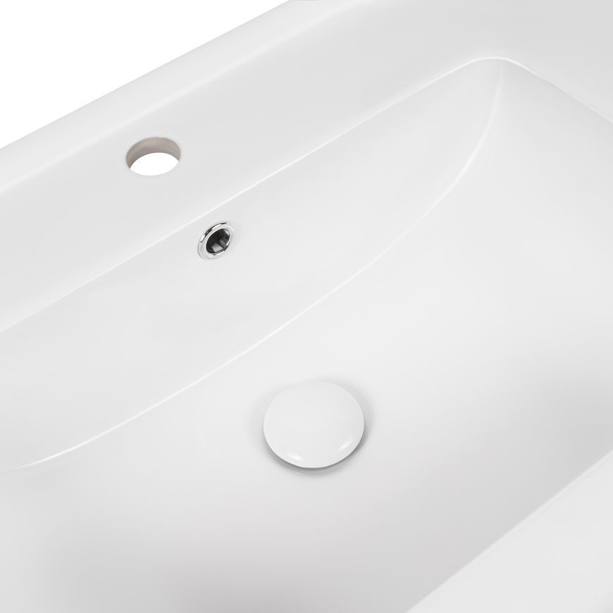 Раковина врізна QTAP Albatross E49 1000х490х200 White з донним клапаном QT01119100E49W - QT01119100E49W