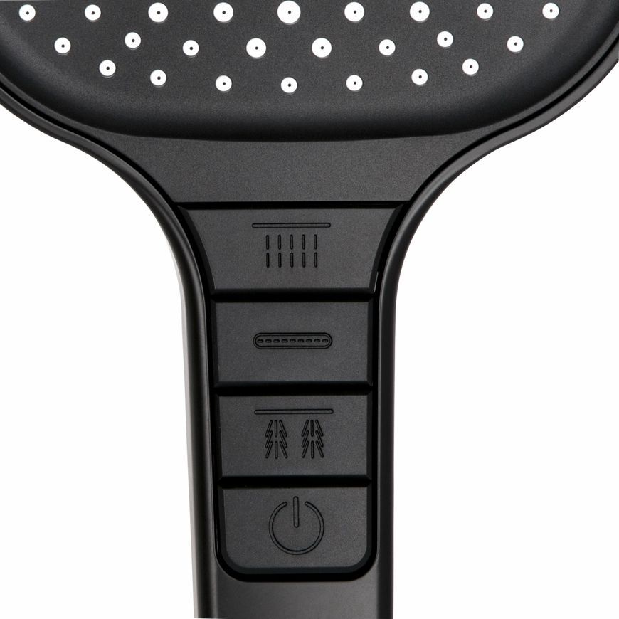Лейка для ручного душа Qtap Rucni 130x130 мм Black Matt QTRUC125BLM45957 - QTRUC125BLM45957