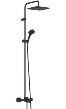 Душевая система HANSGROHE Vernis Shape 240 1jet с термостатом и изливом 26900670 черная матовая - 26900670