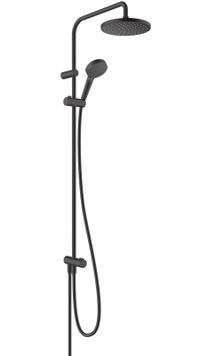Душевая система HANSGROHE Vernis Blend Showerpipe 200 1jet EcoSmart Reno без смесителя 26099670 черная матовая - 26099670