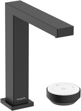 Змішувач для раковини на 2 отвори HANSGROHE Tecturis E 150 CoolStart EcoSmart+ Matt Black 73053670 чорний з д/к - 73053670