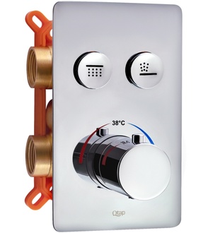 Змішувач вбудований термостатичний для ванни/душу QTAP Votice QTVOT6442T105NKC хром - QTVOT6442T105NKC