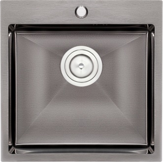 Кухонна мийка інтегрована QTAP D5050BL PVD 2,7/1,0 мм Black - QTD5050BLPVD10