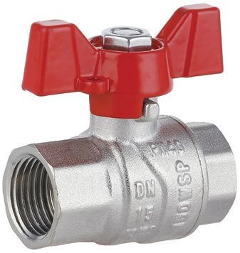 Кран кульовий Thermo Alliance Forte 1/2" ВР прямий, латунь, PN40, метелик SF602W15 - SF602W15