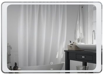 Дзеркало QTAP Leo прямокутне 1000х700 з LED-підсвічуванням, сенсорний вимикач QT1178141870100W